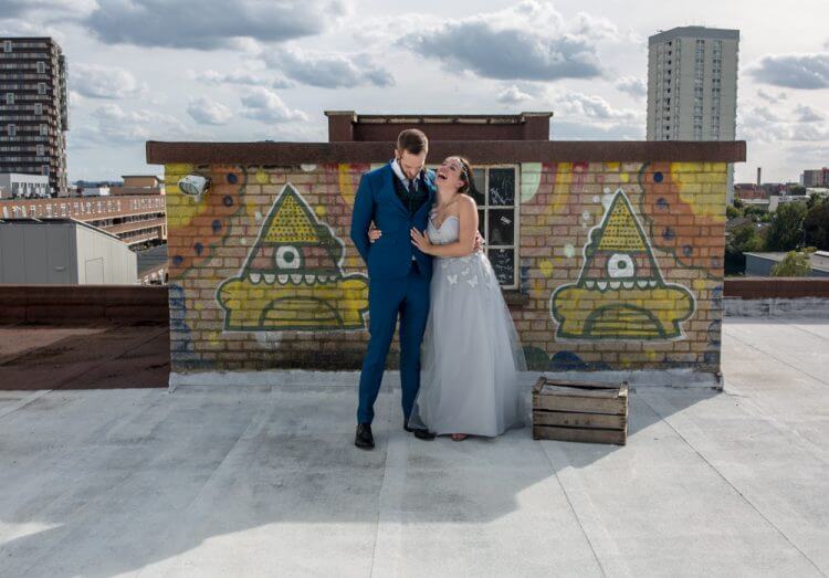 rooftop, London, wedding