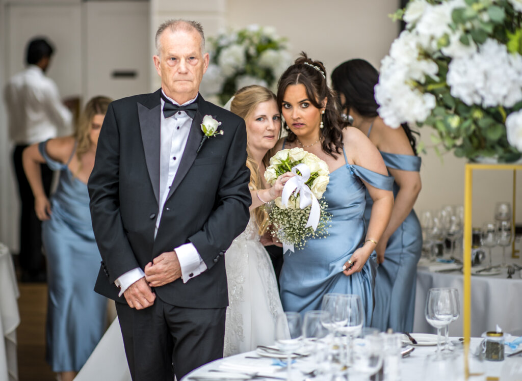bride, best woman, father of the bride, wedding, venue 
