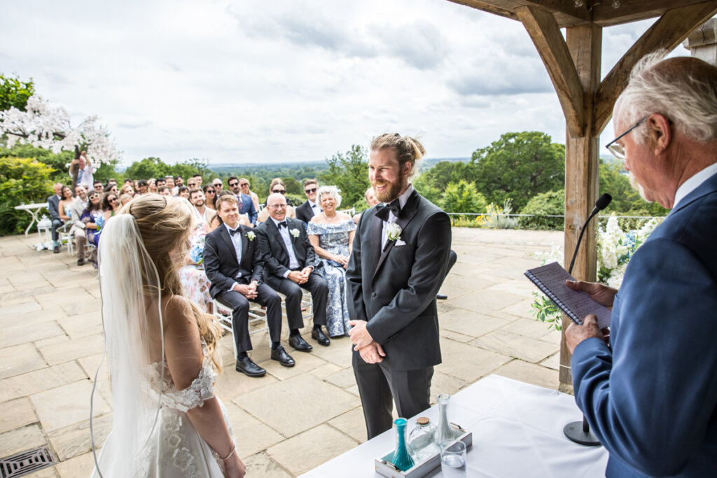 bride & groom, wedding, ceremony, groom, smiles,